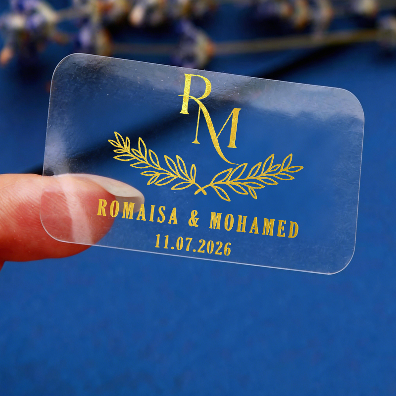 Personalised Candle Label - 50pcs Personalized Wedding Sticker Label, Custom