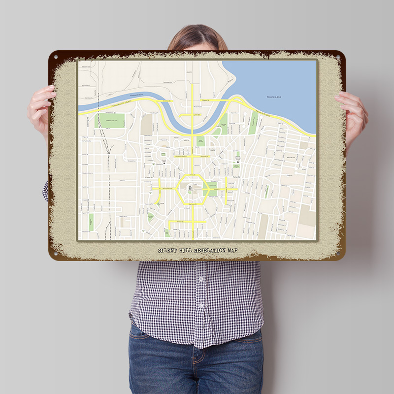 Silent Hill Revelation Map Met - Custom Map Poster ulasan dan harga