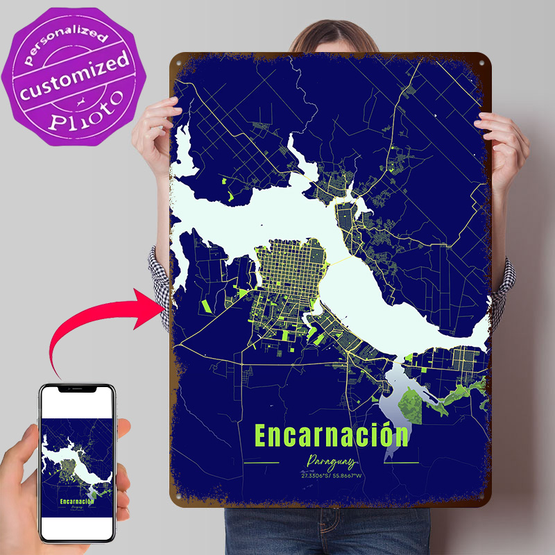 Encarnación Decoration Home De - Custom Map Poster ulasan dan harga