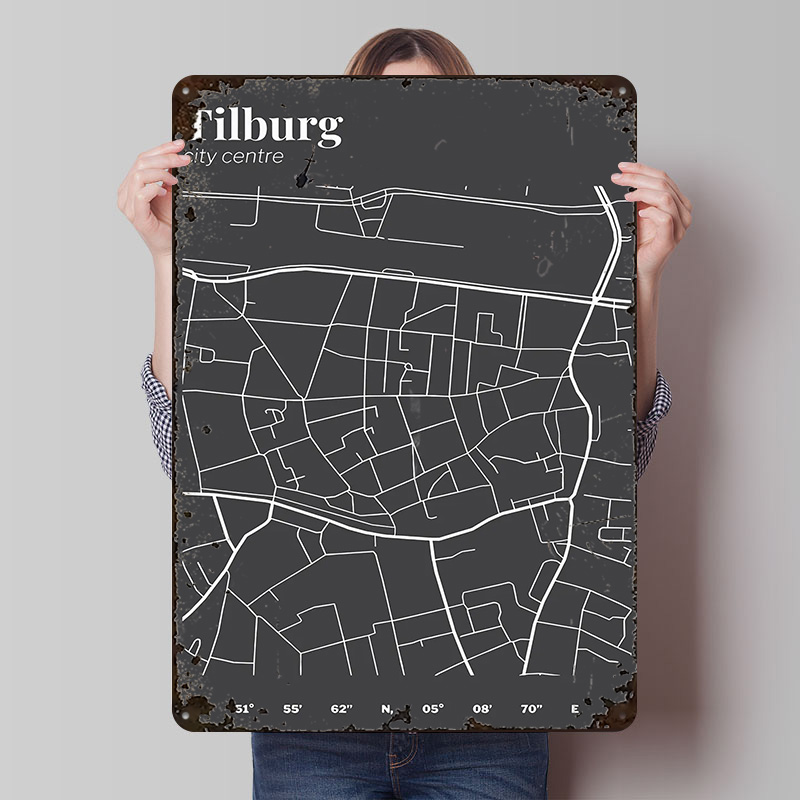 Tilburg City Centre Map Printe - Custom Map Poster ulasan dan harga