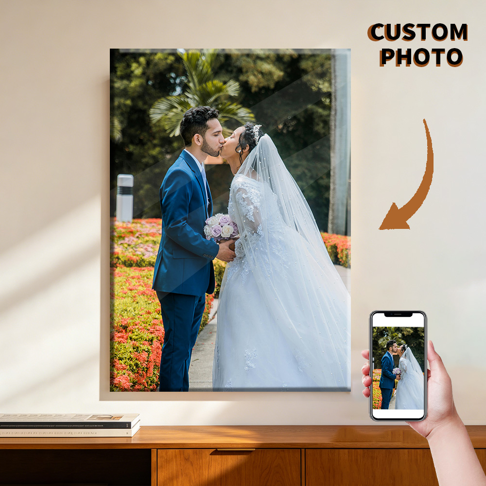 1 Pc Customized Photos on Canv - Engraved Wood Frame ulasan dan harga