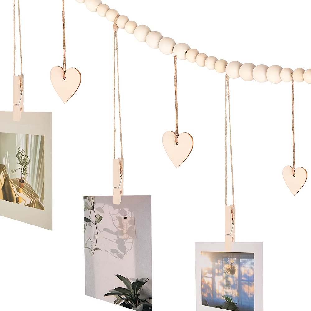 Hanging Photo Display Wall Dec - Engraved Wood Frame ulasan dan harga