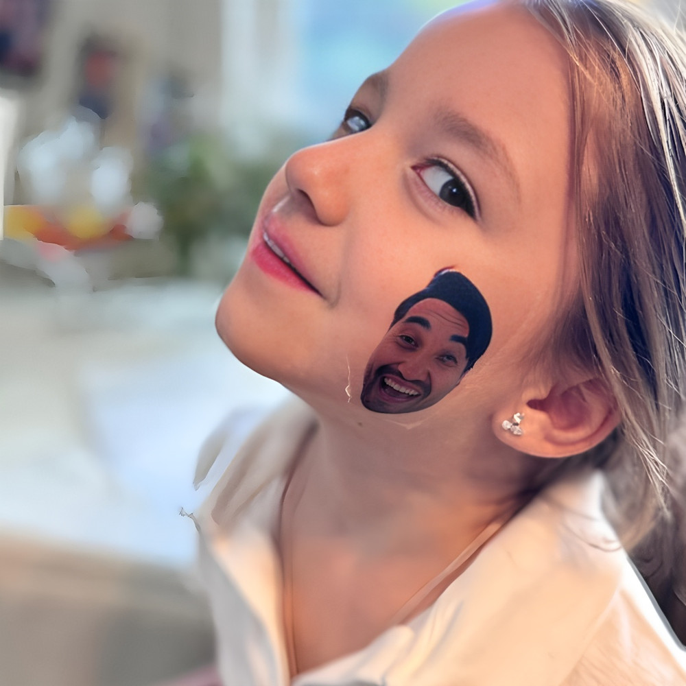 Custom Face Temporary Tattoos, - Pet Portrait Custom ulasan dan harga