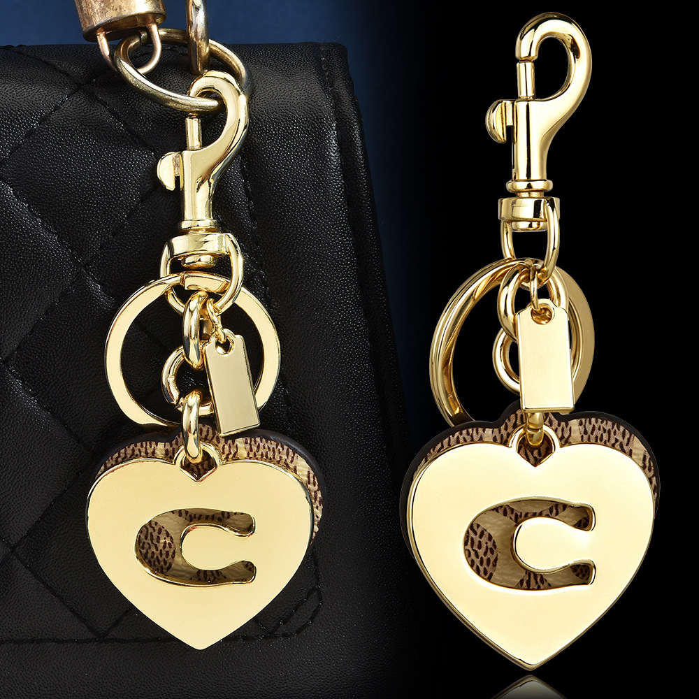 Monogram Heart Flower Bag Char - Monogram Keychain Leather ulasan dan harga