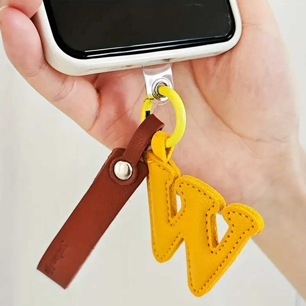 Creative PU Leather 26 Letter  - Monogram Keychain Leather ulasan dan harga