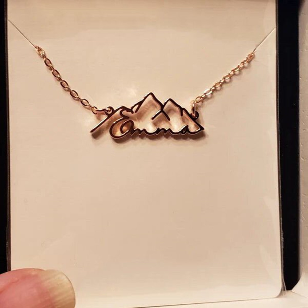 Custom Name Necklace Fashion P - Birth Flower Necklace ulasan dan harga