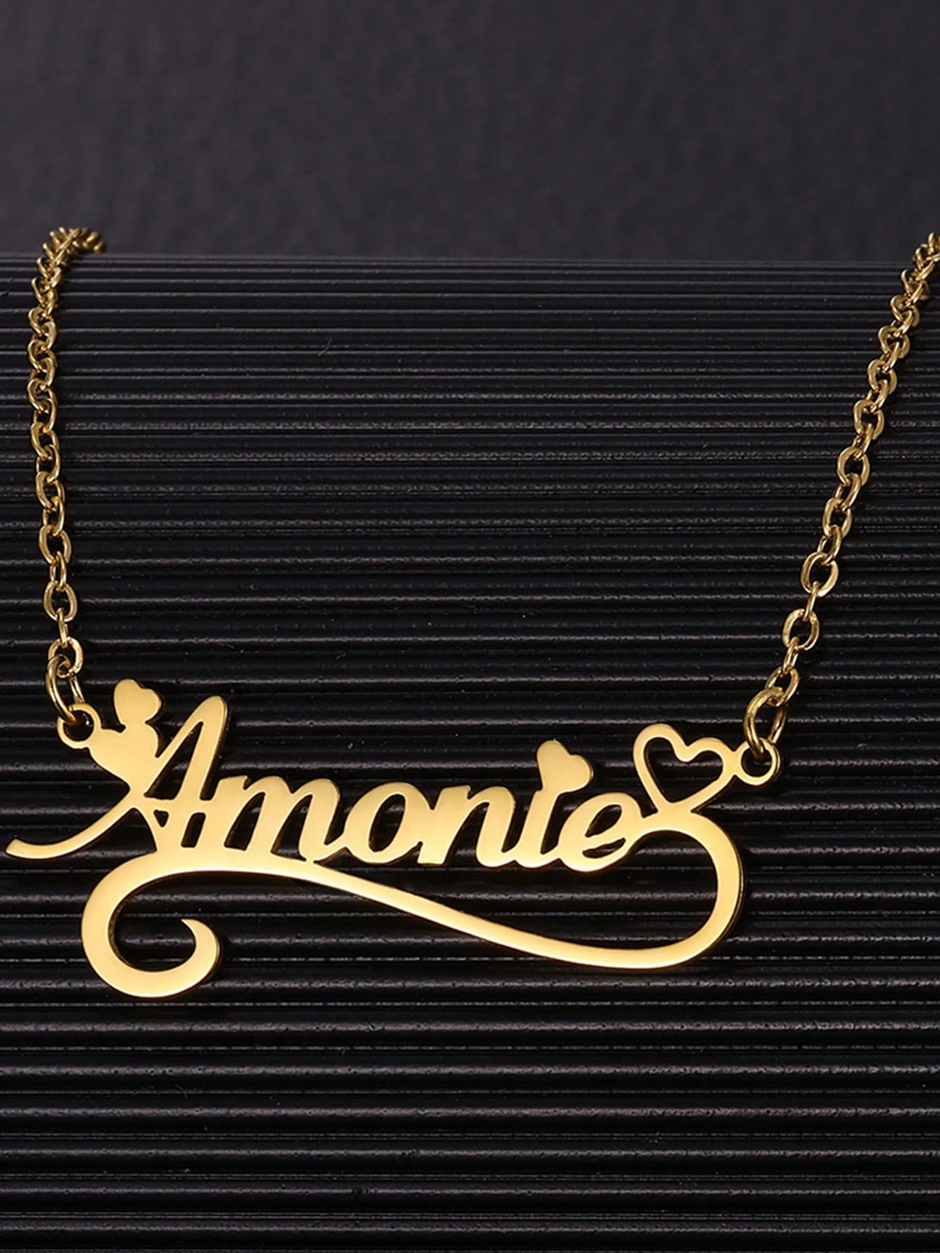 Custom Name Hollow Heart Neckl - Name Necklace Custom ulasan dan harga