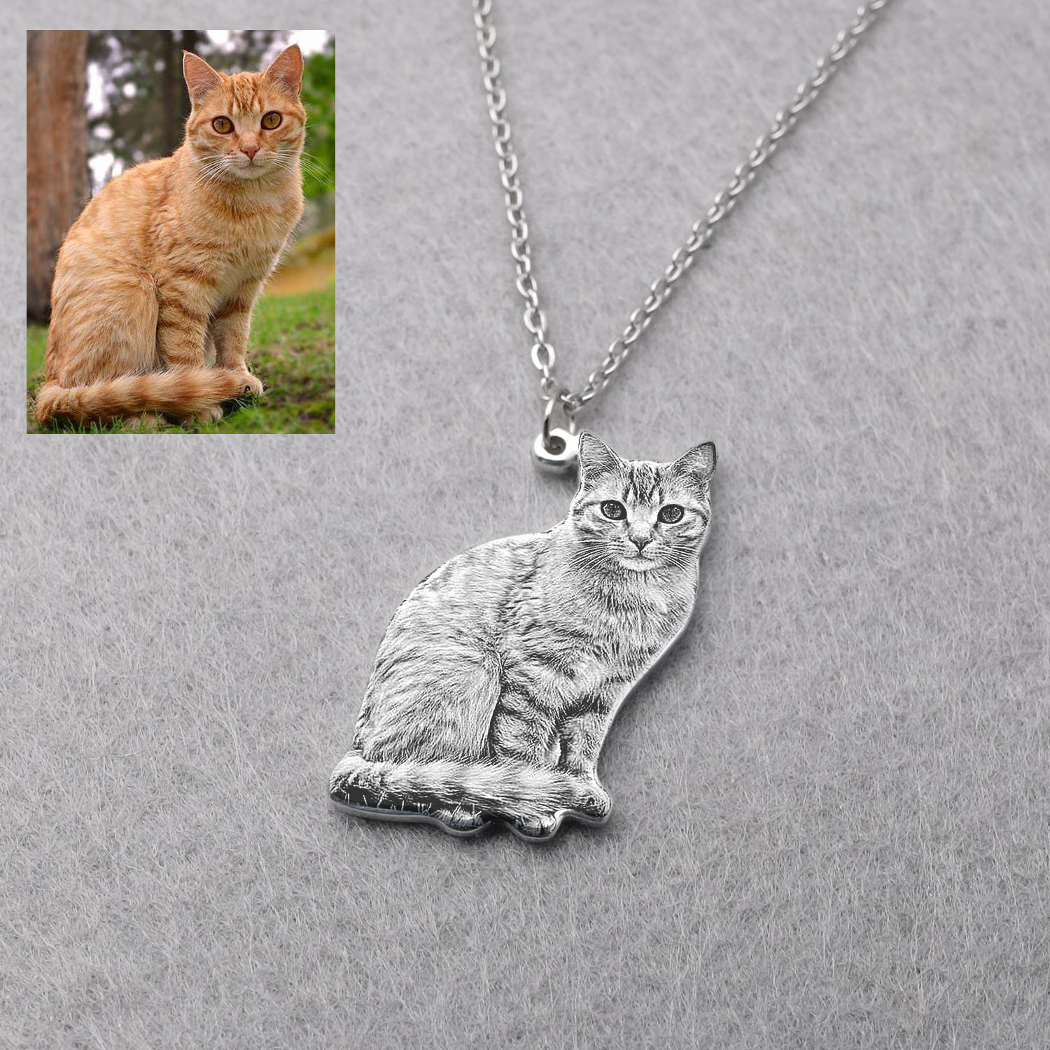 Personalized Pet Picture Neckl - Pet Portrait Custom ulasan dan harga