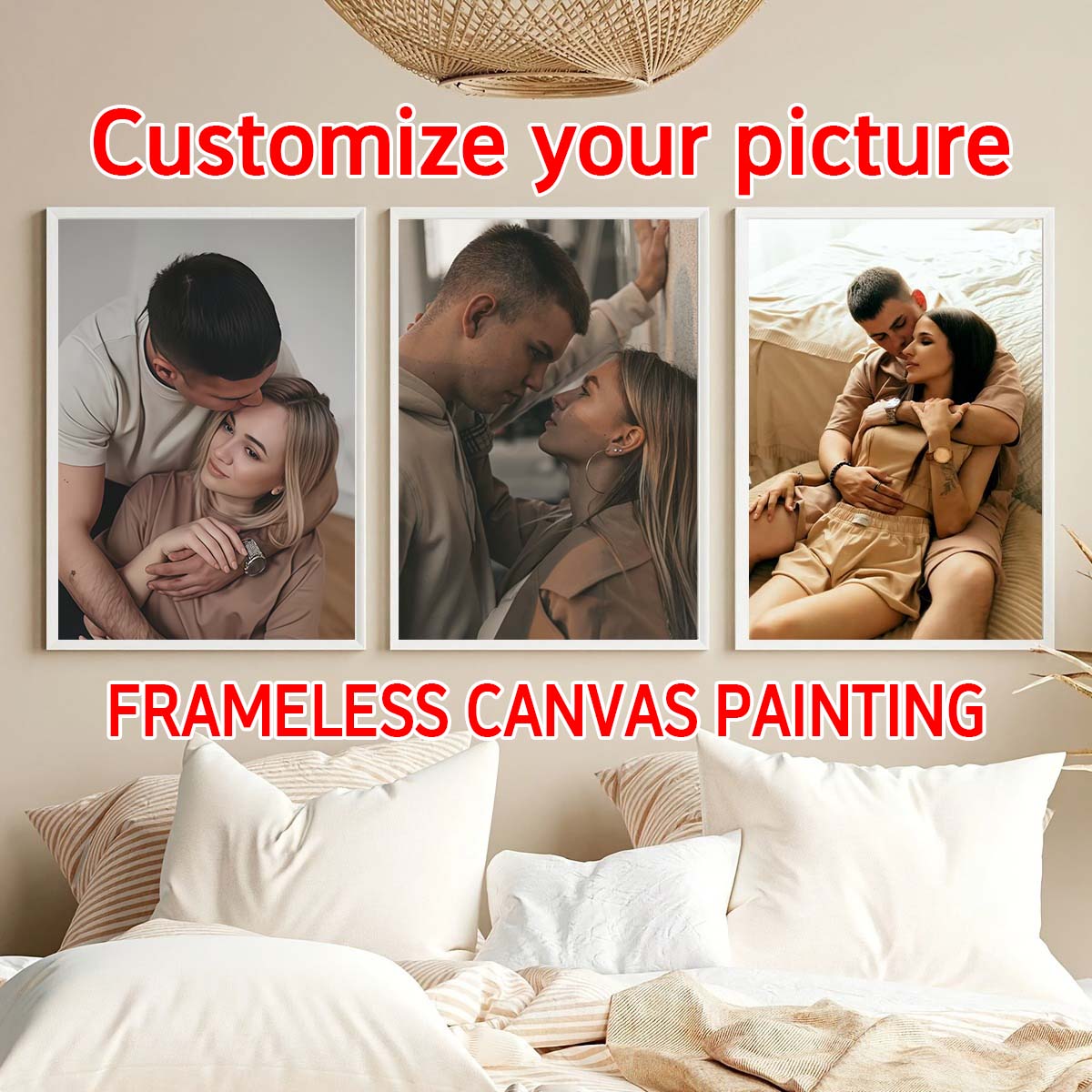 Triptych - 2D custom photo woo - Engraved Wood Frame ulasan dan harga