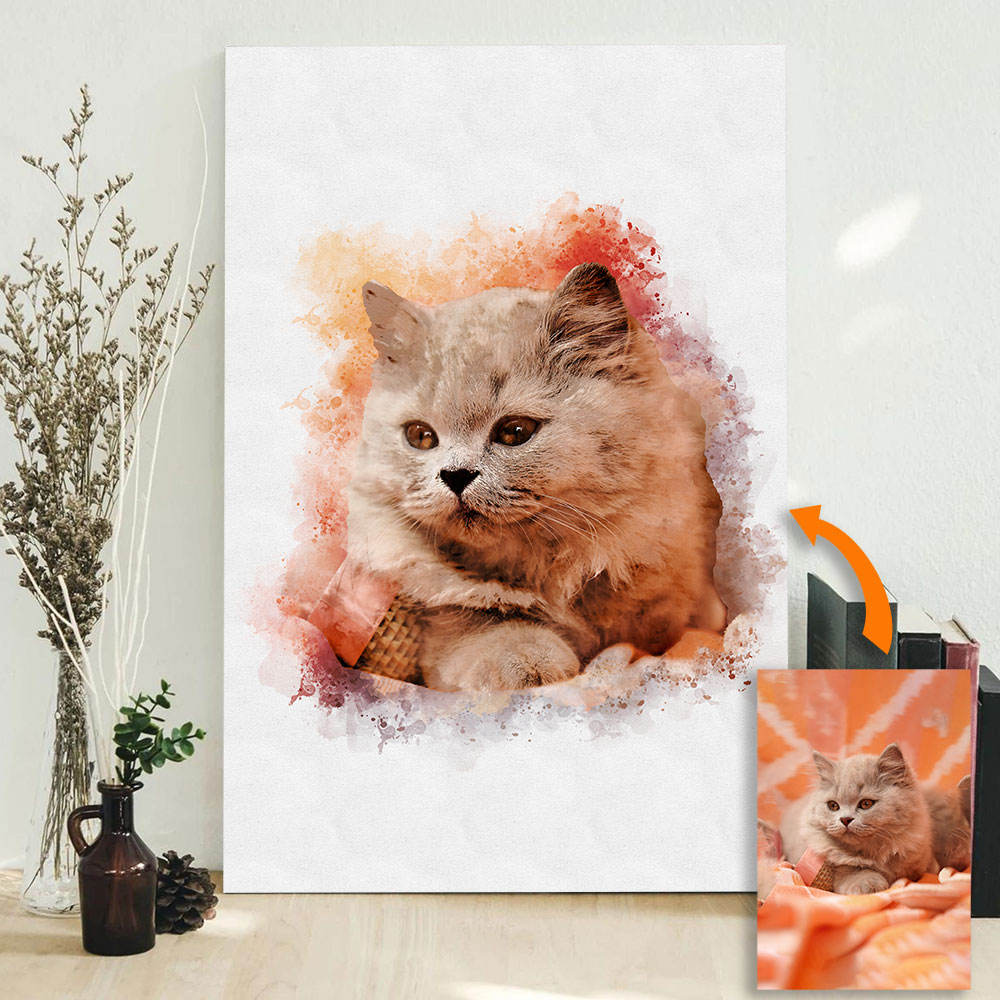 Custom Pet Portrait from Photo - Pet Portrait Custom ulasan dan harga