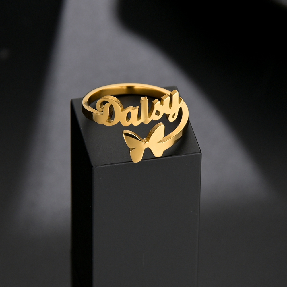 Atoztide Personalized Custom N - Initial Ring Custom ulasan dan harga