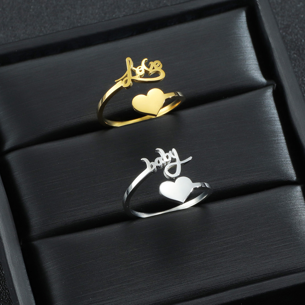 Atoztide Personalized Custom N - Initial Ring Custom ulasan dan harga