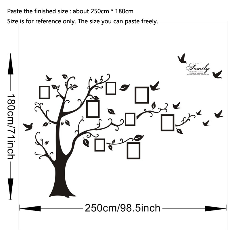 Large Size Photo Tree PVC Wall - Family Tree Print ulasan dan harga