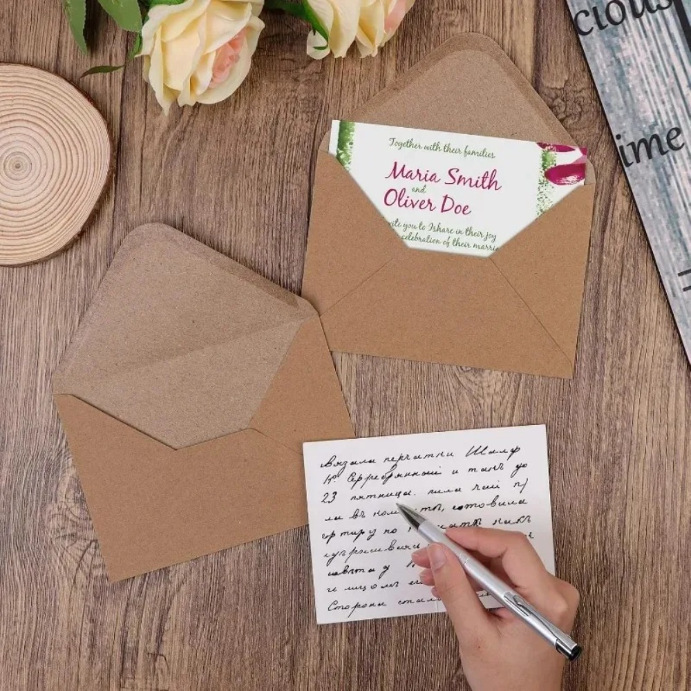 50Pcs Classical Brown Kraft Bl - Wax Seal Letter Kit ulasan dan harga