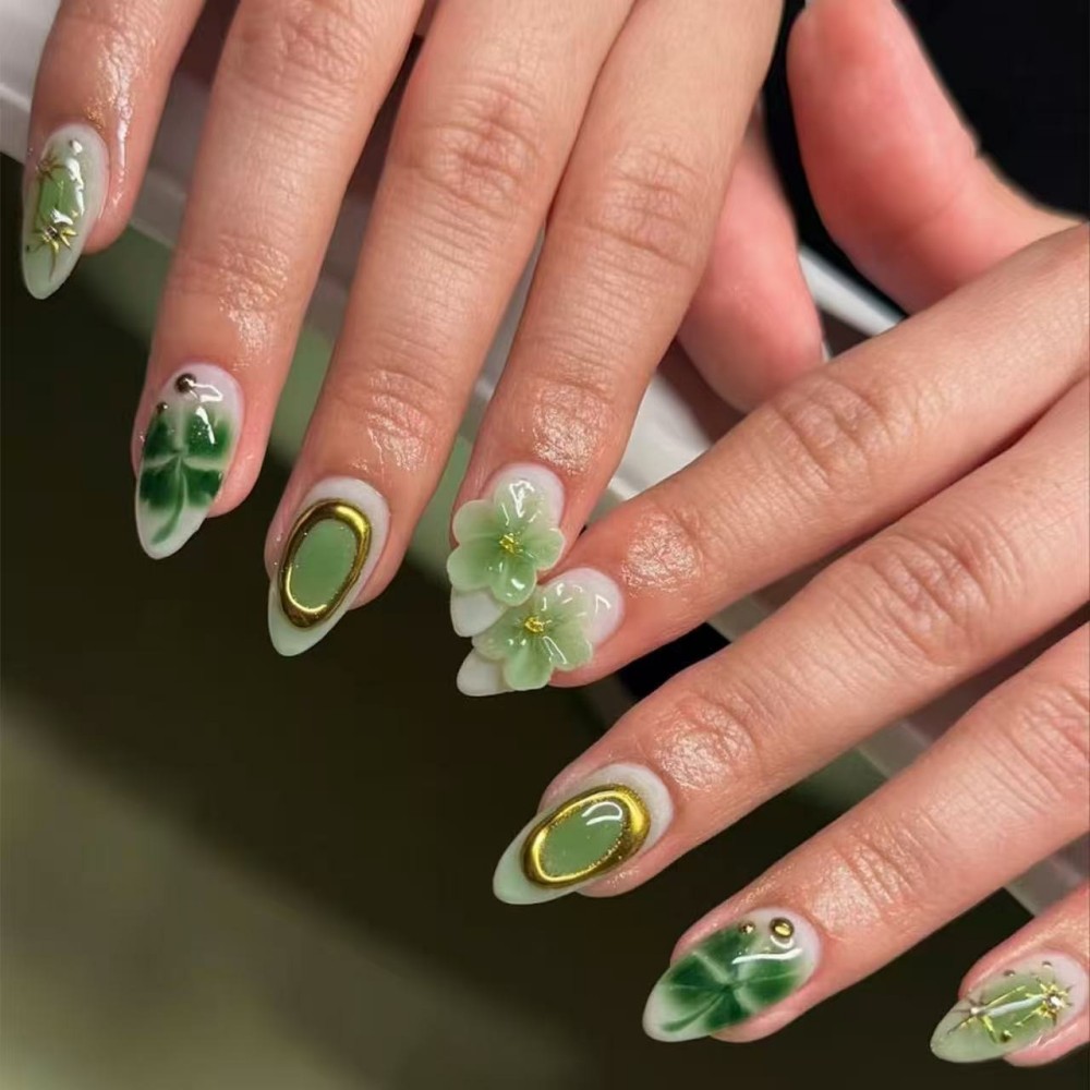 24PCS Luxury Emerald Green Flo - Pressed Flower Art ulasan dan harga