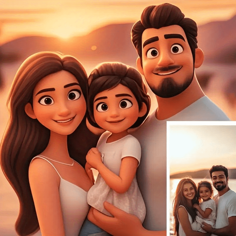 Customizable Cartoon Portrait  - Pet Portrait Custom ulasan dan harga