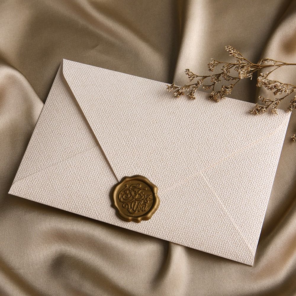 10Pcs Linen Texture Retro Enve - Wax Seal Letter Kit ulasan dan harga