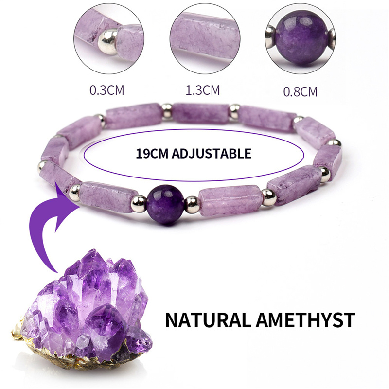 1Pcs Amethyst Body-purify Slim - Coordinates Bracelet ulasan dan harga