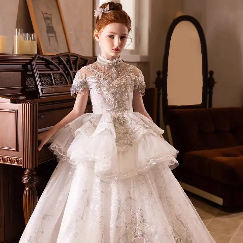 Custom Flower Girl Dress Weddi - Birth Flower Necklace ulasan dan harga