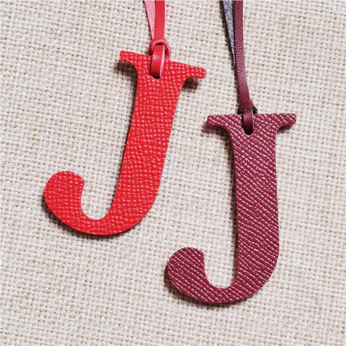English Letter H I J K L M N A - Monogram Keychain Leather ulasan dan harga