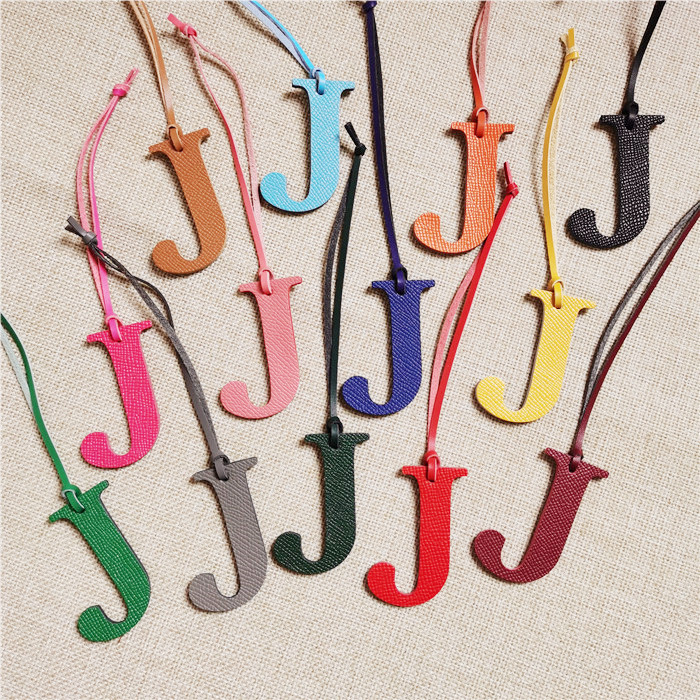 English Letter H I J K L M N A - Monogram Keychain Leather ulasan dan harga