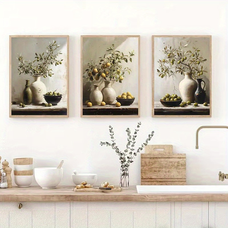 1pc Frameless  Retro Still Lif - Family Tree Print ulasan dan harga