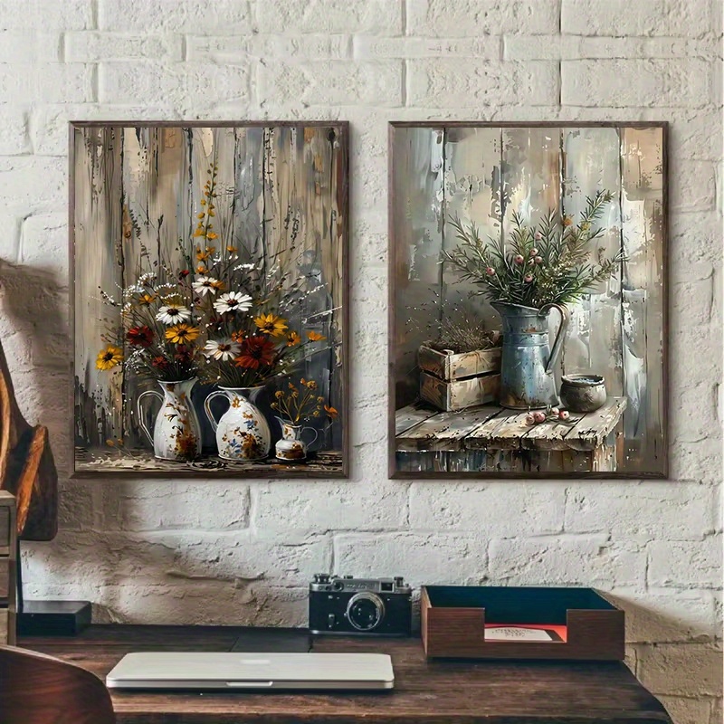 1pc Frameless  Retro Still Lif - Family Tree Print ulasan dan harga