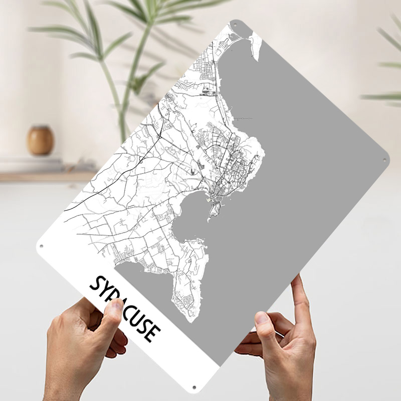 Syracuse City Map Metal Poster - Custom Map Poster ulasan dan harga