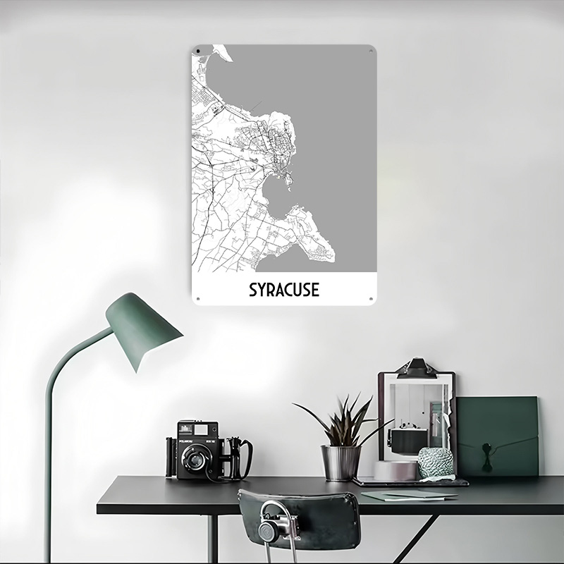 Syracuse City Map Metal Poster - Custom Map Poster ulasan dan harga