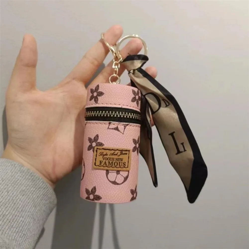 Pink Floral Monogram Print Cyl - Monogram Keychain Leather ulasan dan harga