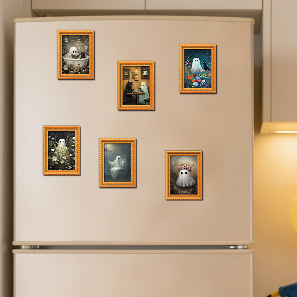 Creative 3d Halloween Fridge M - Engraved Wood Frame ulasan dan harga