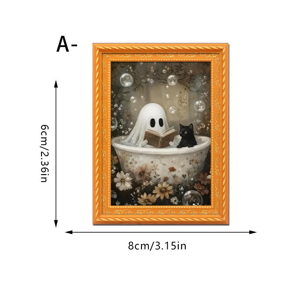 Creative 3d Halloween Fridge M - Engraved Wood Frame ulasan dan harga