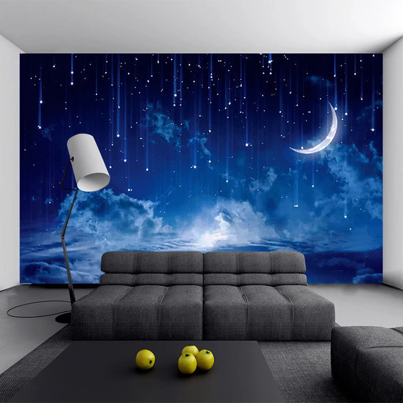 Mural Wallpaper Custom Blue Ni - Custom Night Sky ulasan dan harga