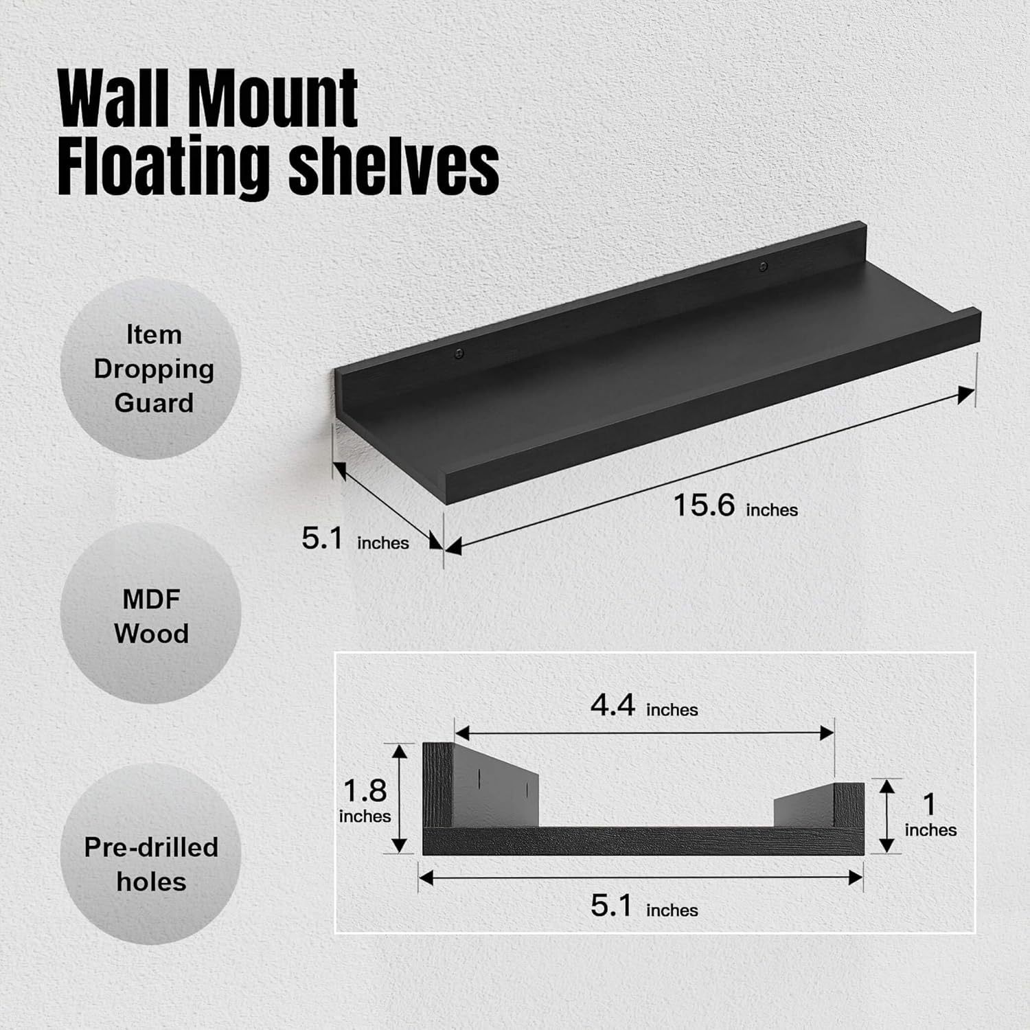 Creative wall storage rack 2-p - Engraved Wood Frame ulasan dan harga