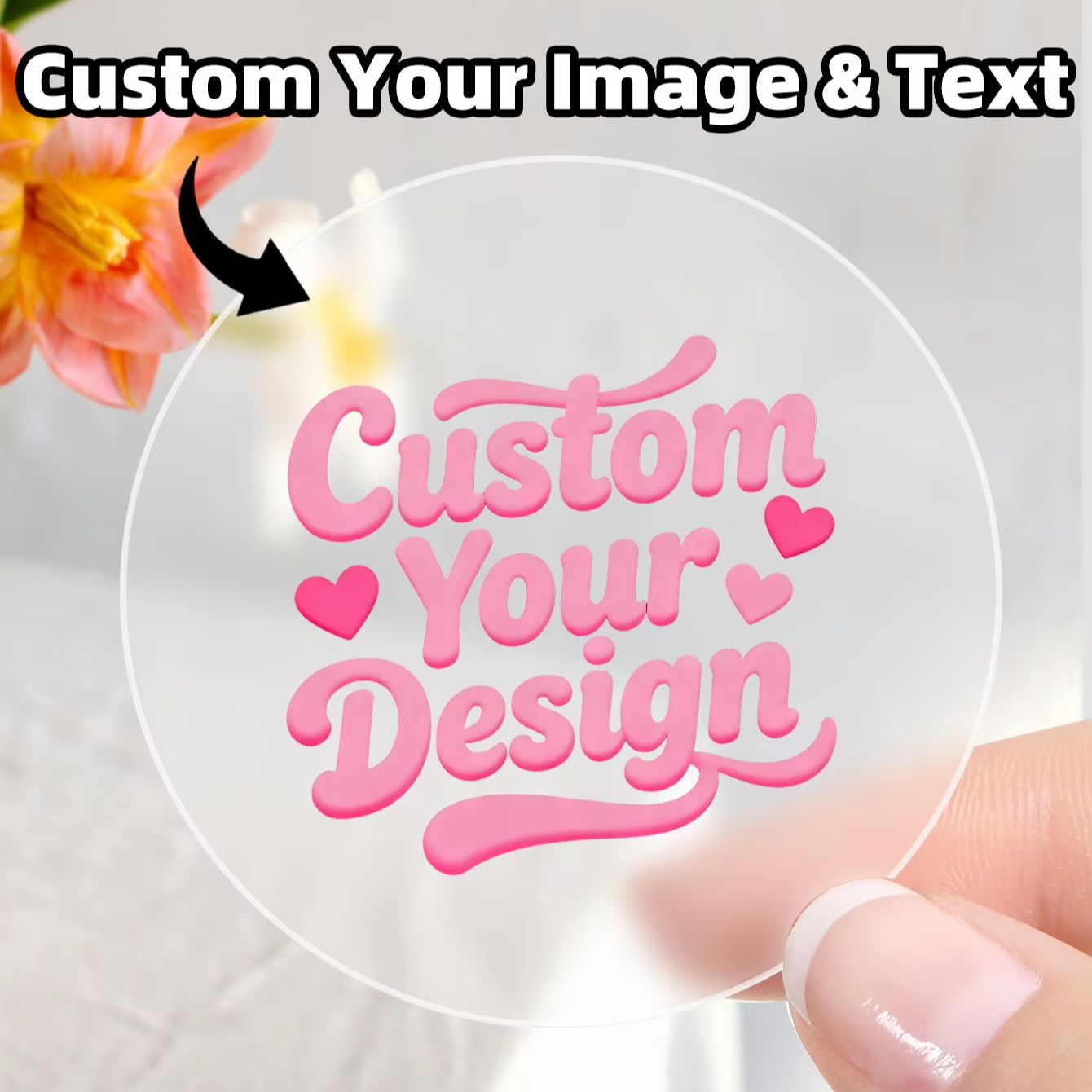 1-90PCS Custom Round Clear Sti - Personalised Candle Label ulasan dan harga