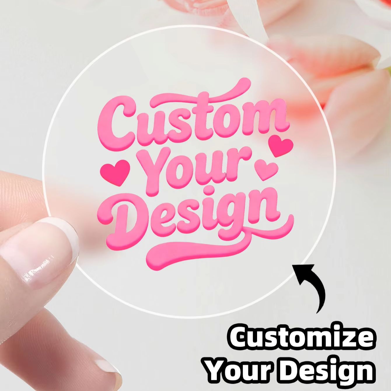 1-90PCS Custom Round Clear Sti - Personalised Candle Label ulasan dan harga