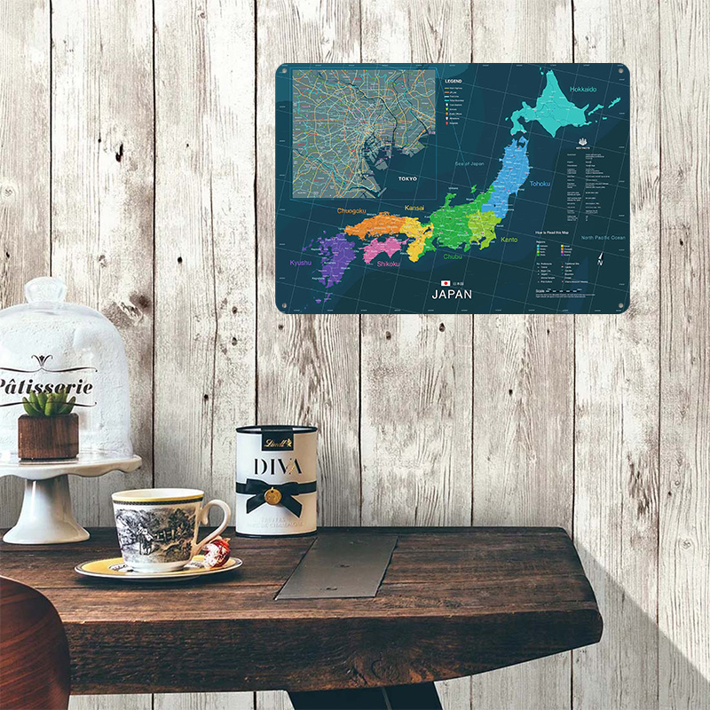 Map of Japan and Tokyo Poster  - Custom Map Poster ulasan dan harga