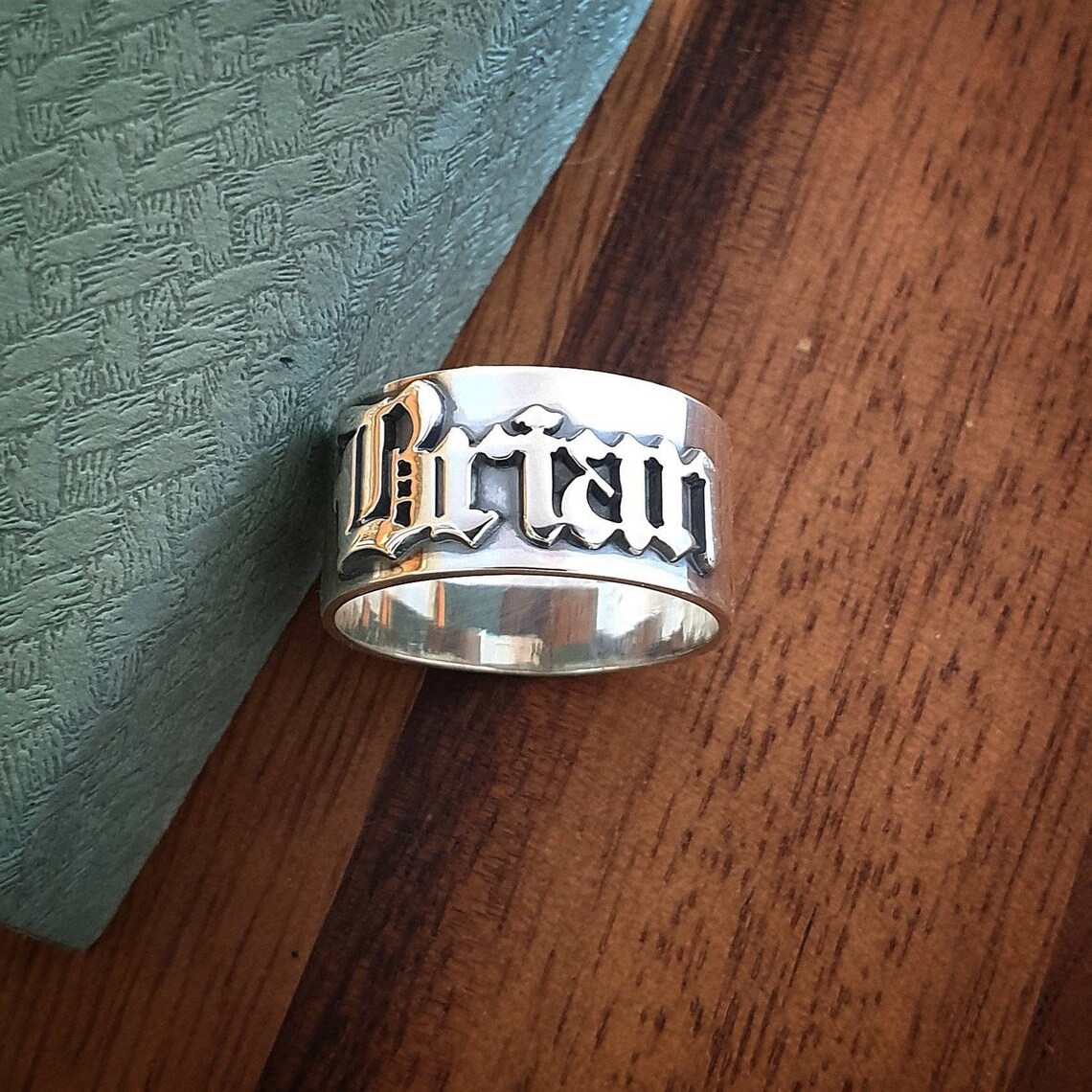12MM Men' Gothic Rings Persona - Initial Ring Custom ulasan dan harga