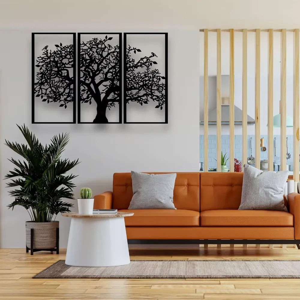 3Pcs Family Tree Metal Wall De - Family Tree Print ulasan dan harga