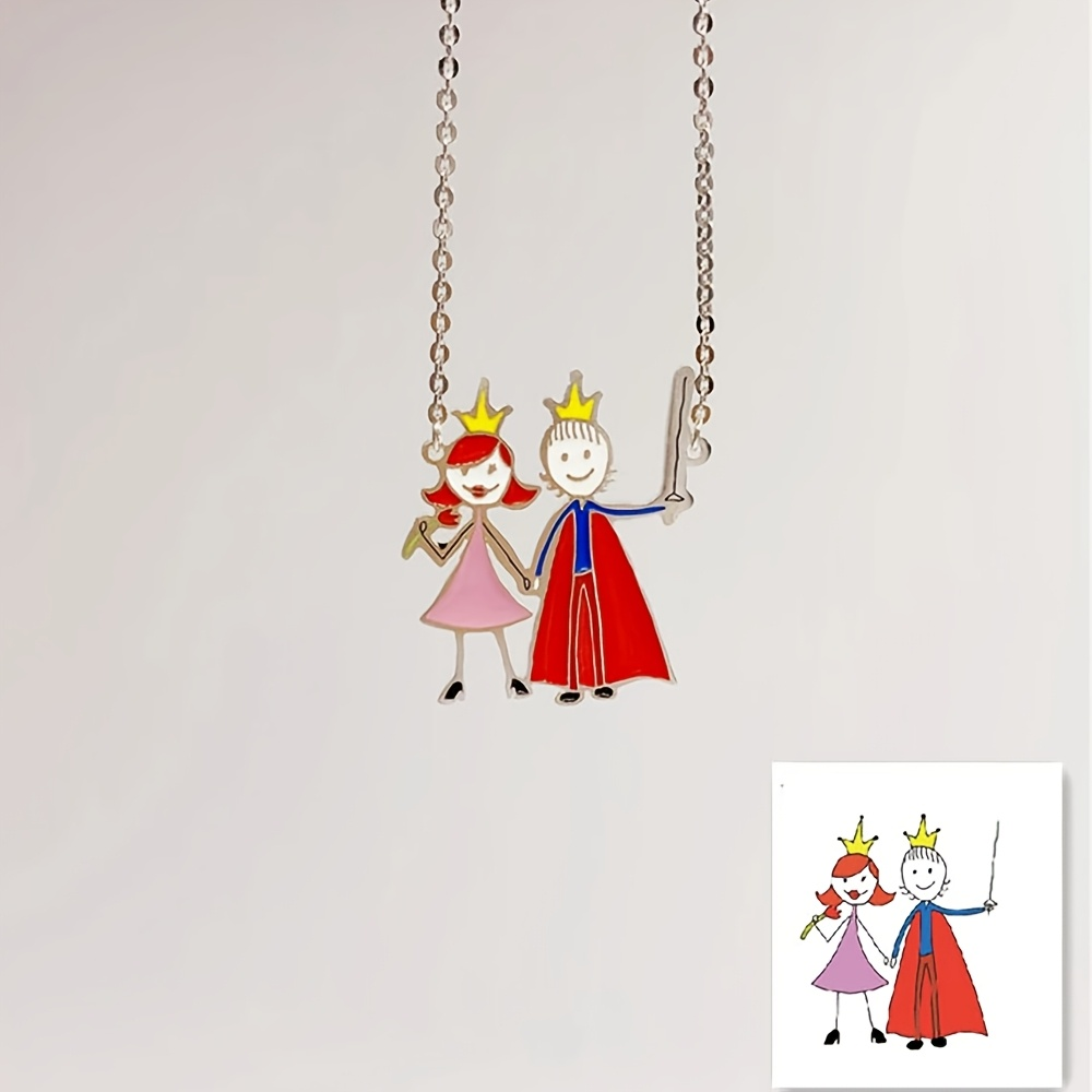 Children's Drawing Making Pend - Name Necklace Custom ulasan dan harga