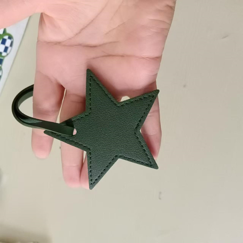 Free initials five pointed sta - Monogram Keychain Leather ulasan dan harga