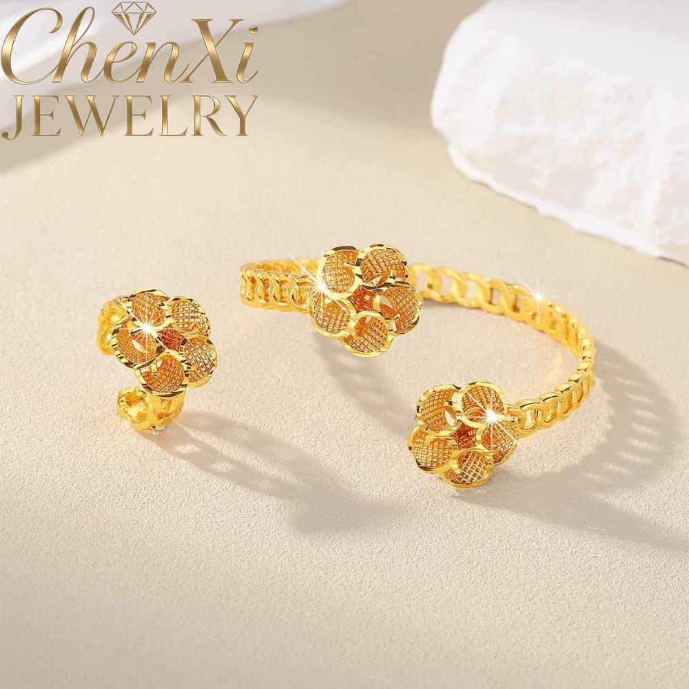 Sand Gold Floral Open-End Bang - Coordinates Bracelet ulasan dan harga
