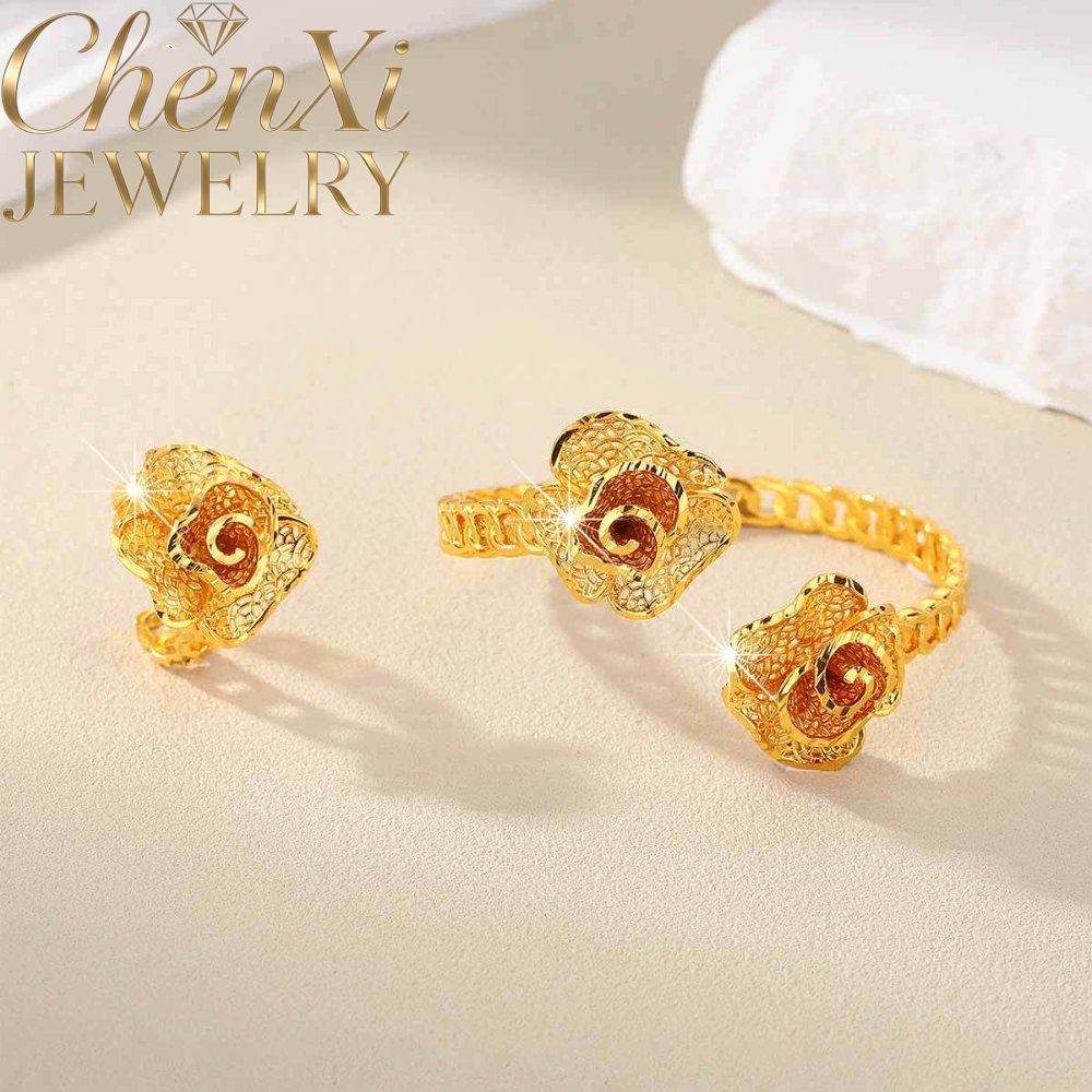 Sand Gold Floral Open-End Bang - Coordinates Bracelet ulasan dan harga